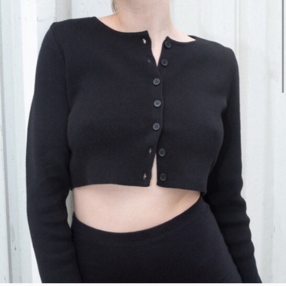 Tops | Brandy Melville Cropped Black 